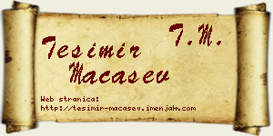 Tešimir Maćašev vizit kartica